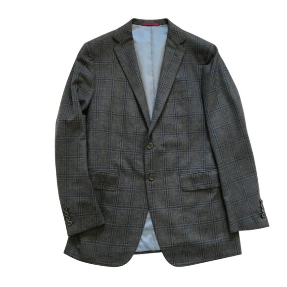 Sartoria Partenopea Napoli Sport Coat Jacket Mens 52 40 Gray Blue Two Button - Picture 1 of 12